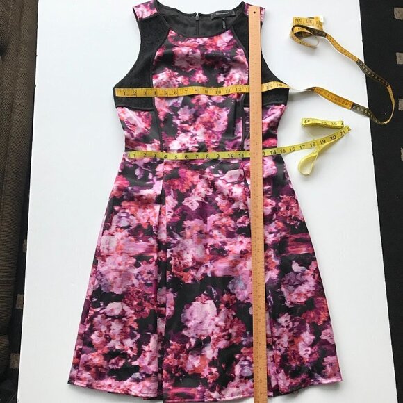 ROBERT RODRIGUEZ Sleeveless Fit Flare A-Line Dress Pink/Black 8 - Picture 10 of 16